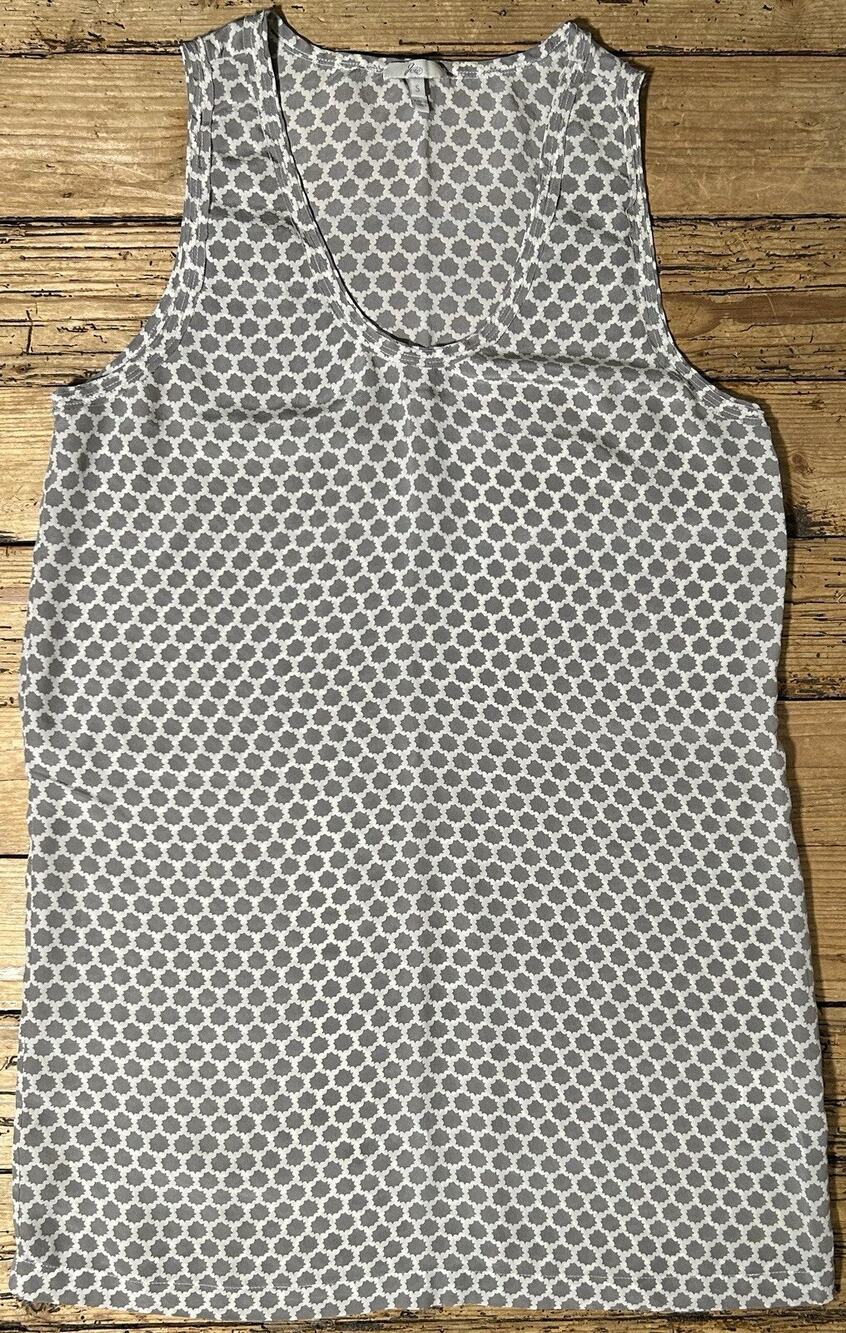 Joie Womens Silk Crepe Gray Polka Dot Print Tank Dress Size S